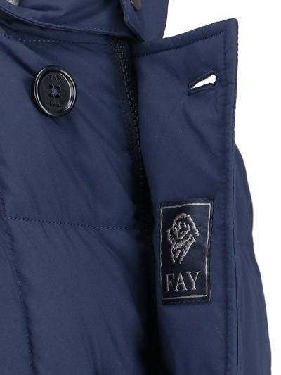 Shop Fay Quilted Puffer Jacket In Blu