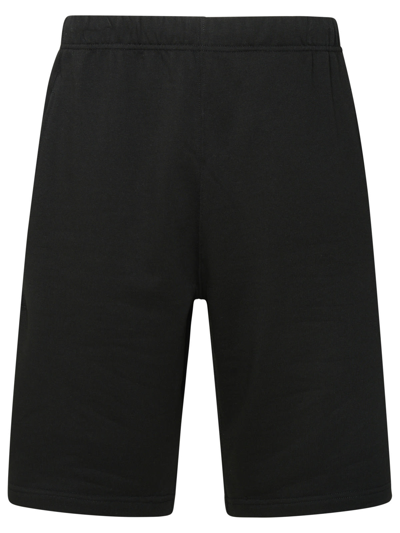 Shop Kenzo Black Cotton Bermuda Shorts