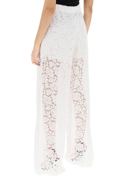 Shop Dolce & Gabbana Pajama Pants In Cordonnet Lace