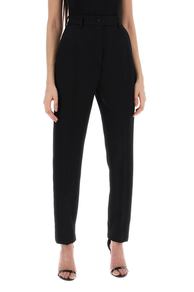 Shop Dolce & Gabbana Wool Gabardine Cigarette Pants.