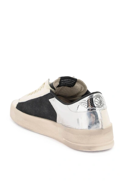 Shop Golden Goose Mesh And Leather Stardan Sneakers