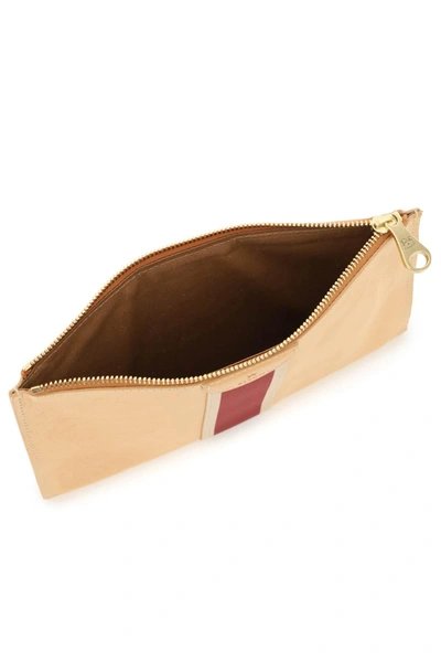 Shop Il Bisonte Leather Pouch With Ribbon