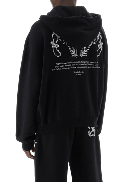 Shop Off-white Off White Hooded Sweatshirt With Paisley