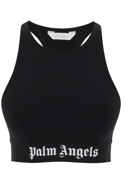 Shop Palm Angels "sport Bra With Branded Band"