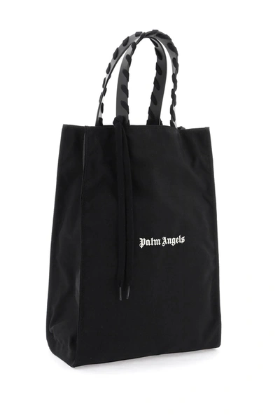 Shop Palm Angels Embroidered Logo Tote Bag With