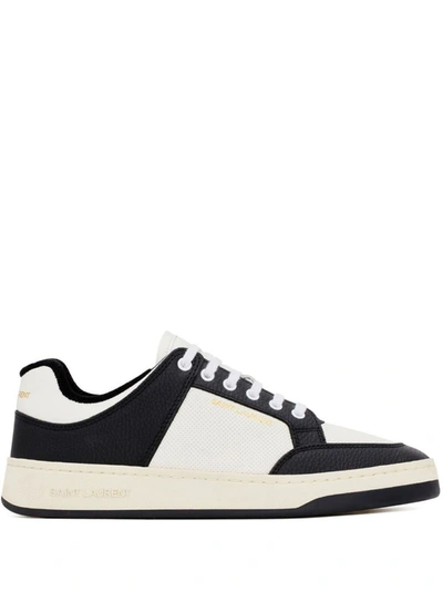 Shop Saint Laurent Sneakers In Coffee White/nero/co