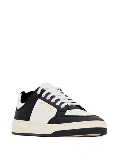 Shop Saint Laurent Sneakers In Coffee White/nero/co