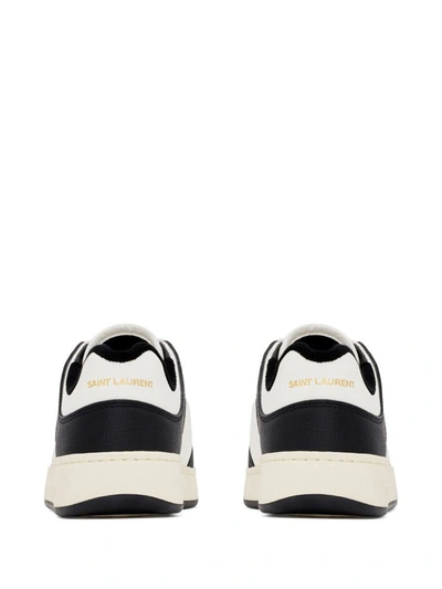 Shop Saint Laurent Sneakers In Coffee White/nero/co