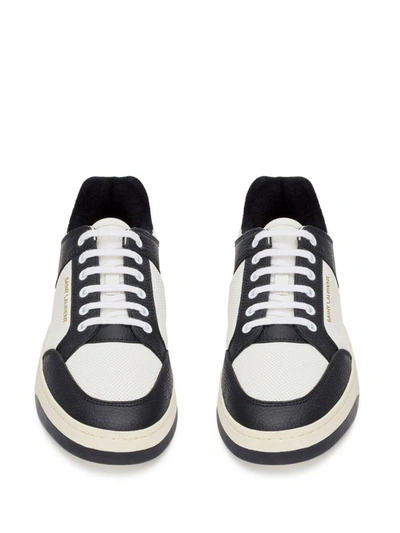 Shop Saint Laurent Sneakers In Coffee White/nero/co