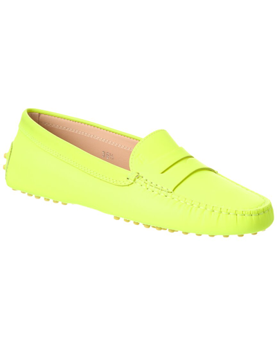 Shop Tod's Leather Loafer In Green