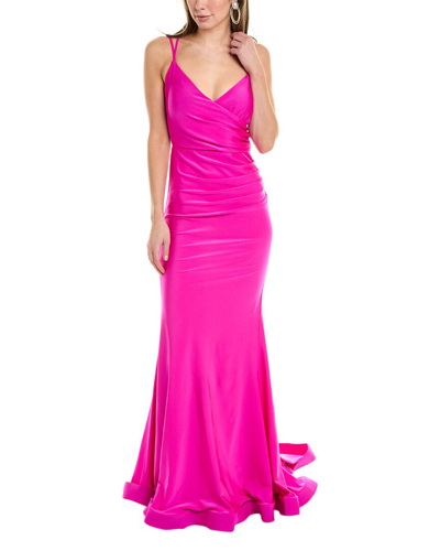 Shop Issue New York Strappy Gown In Pink