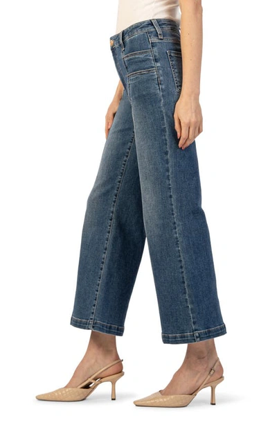 Shop Kut From The Kloth Meg Seamed High Waist Ankle Flare Jeans In Exceeded