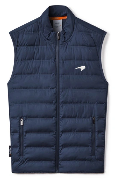 Shop Reiss X Mclaren Formula 1 Team Collection Recycled Polyester Puffer Vest In Air Force Blue