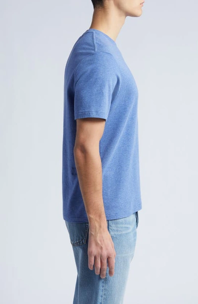 Shop Frame Duo Fold Cotton T-shirt In Blue Speckle