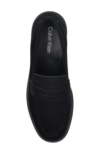 Shop Calvin Klein Brinda Platform Penny Loafer In Black