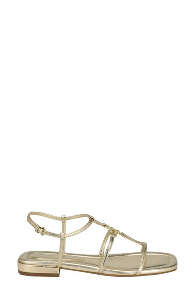 Shop Calvin Klein Sindy Ankle Strap Sandal In Gold