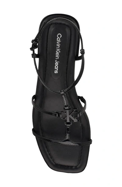 Shop Calvin Klein Sindy Ankle Strap Sandal In Black 01