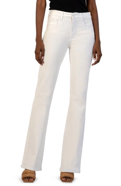 Shop Kut From The Kloth Ana Fab Ab High Waist Flare Jeans In Optic White