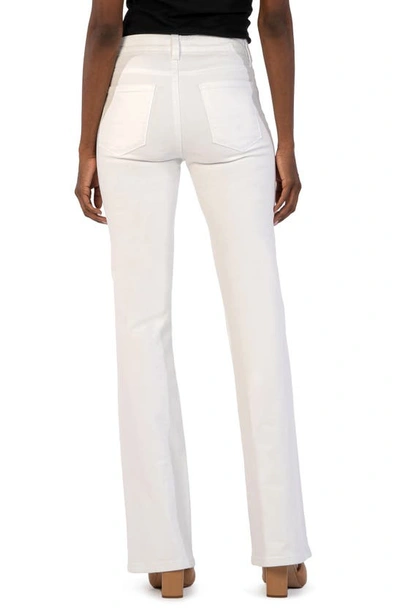 Shop Kut From The Kloth Ana Fab Ab High Waist Flare Jeans In Optic White