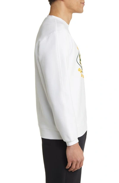 Shop Hugo Boss Boss X Nfl Crewneck Sweatshirt In Green Bay Packers White