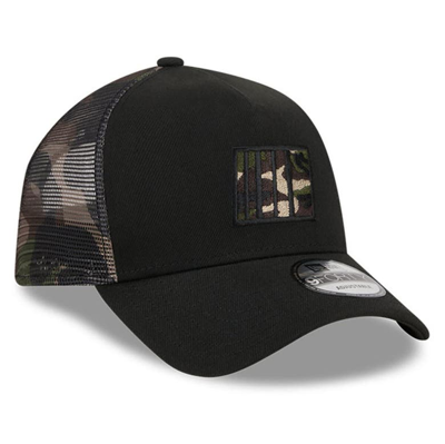 Shop New Era Black Nascar  Camo 9forty A-frame Trucker Adjustable Hat