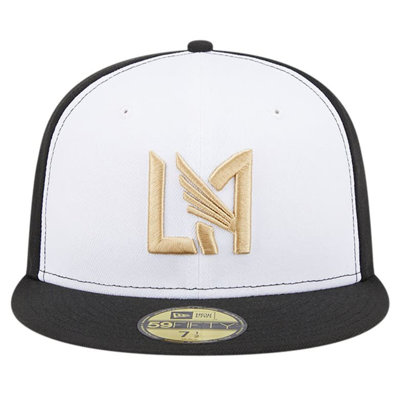 Shop New Era White/black Lafc 2024 Kick Off Collection 59fifty Fitted Hat