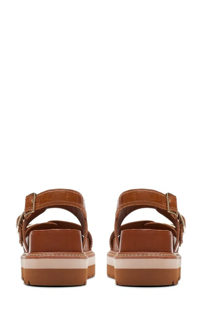 Shop Clarks Orianna Glide Platform Slingback Sandal In Tan Interest