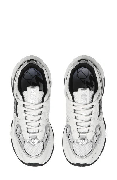 Naked Wolfe Womens White Smash Logo-embossed Leather And Mesh Low-top Trainers In White