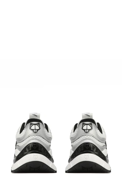 Naked Wolfe Womens White Smash Logo-embossed Leather And Mesh Low-top Trainers In White