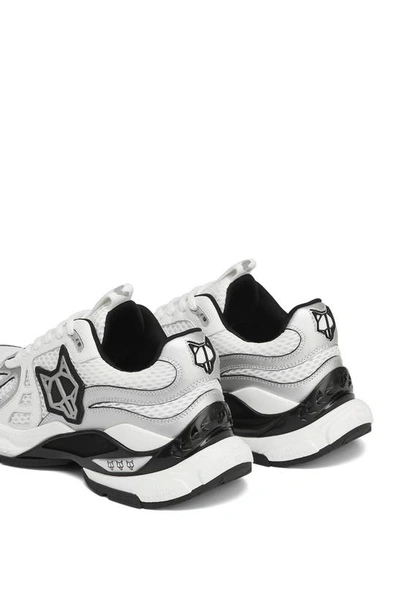 Naked Wolfe Womens White Smash Logo-embossed Leather And Mesh Low-top Trainers In White
