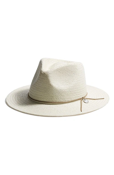 Shop Rag & Bone Packable Straw Fedora In Ivory Dune