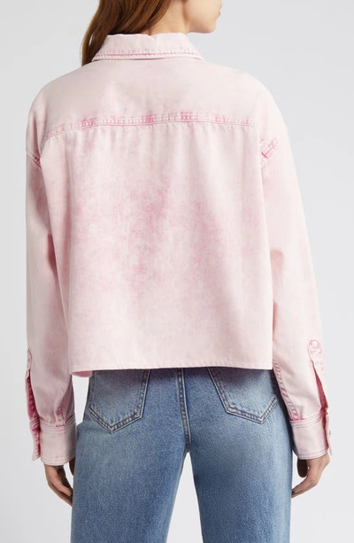 Shop Rag & Bone Jaiden Denim Shirt Jacket In Pinkacid