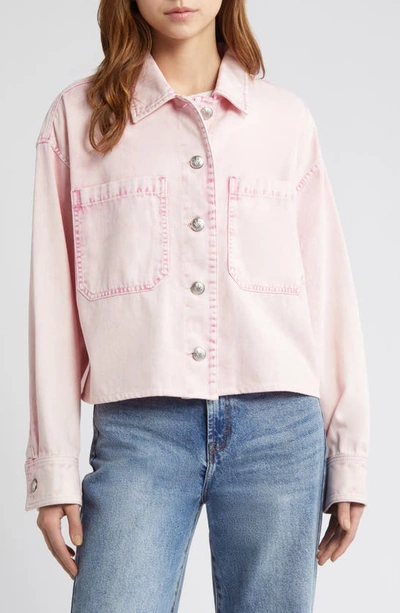 Shop Rag & Bone Jaiden Denim Shirt Jacket In Pinkacid