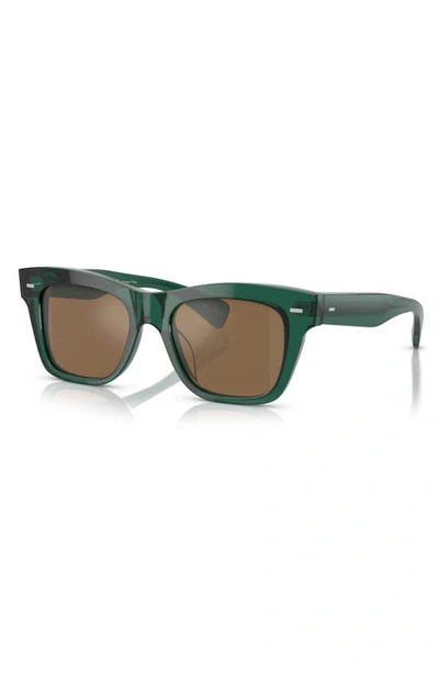 Shop Oliver Peoples Pillow 51mm Square Sunglasses In Teal