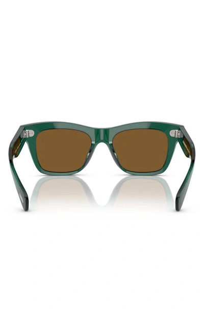 Shop Oliver Peoples Pillow 51mm Square Sunglasses In Teal