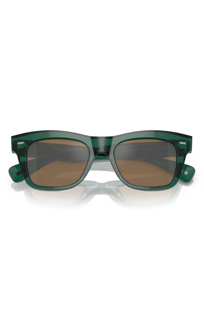 Shop Oliver Peoples Pillow 51mm Square Sunglasses In Teal