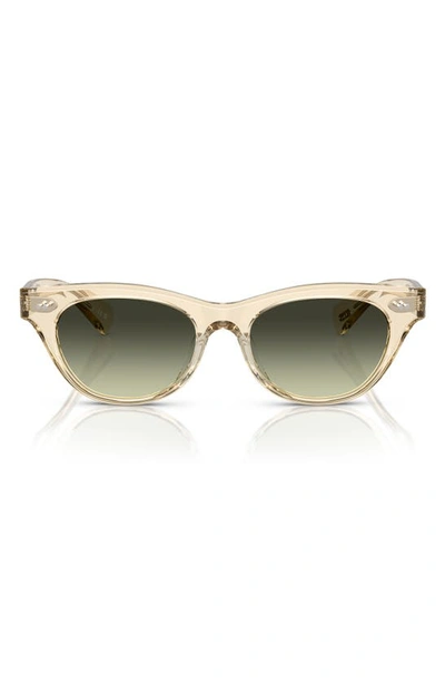 Oliver Peoples Avelin Gradient Acetate Butterfly Sunglasses In Green Gradient