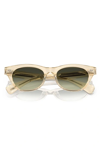 Shop Oliver Peoples Avelin 52mm Gradient Square Sunglasses In Green Gradient