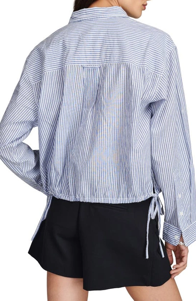 Shop Lucky Brand Utility Button-up Shirt In Blue Stripe