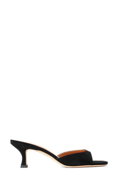 Staud Brigitte Suede Mules In Black