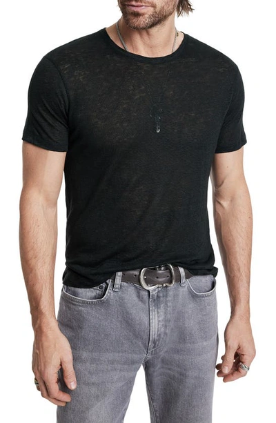 Shop John Varvatos Avanca Linen T-shirt In Steel Grey