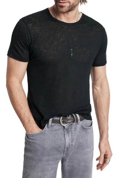 Shop John Varvatos Avanca Linen T-shirt In Steel Grey