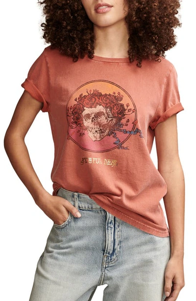Shop Lucky Brand Grateful Dead Skull Cotton Graphic T-shirt In Ketchup