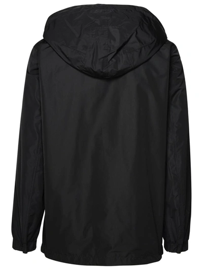 Shop Burberry Black Polyester Reversible Jacket