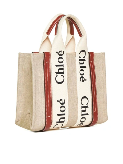 Shop Chloé Chloè Bags In White - Brown 1