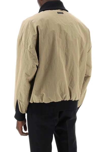 Shop Fear Of God "half-zip Track Jacket With In Beige