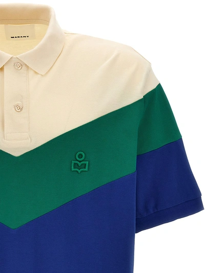 Shop Isabel Marant 'anton' Polo Shirt In Multicolor