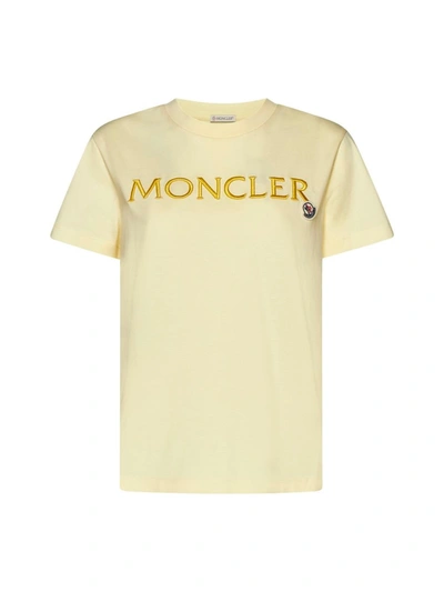 Shop Moncler T-shirts And Polos In Yellow