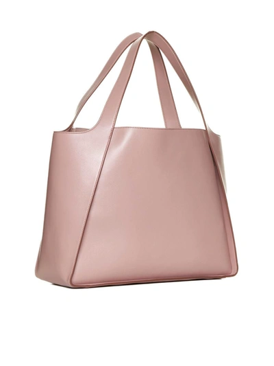 Shop Stella Mccartney 'the Logo Bag' Shopping Bag In Powder