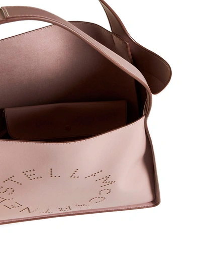 Shop Stella Mccartney 'the Logo Bag' Shopping Bag In Powder